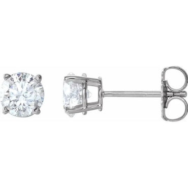 14K White 1 CTW Diamond Earrings