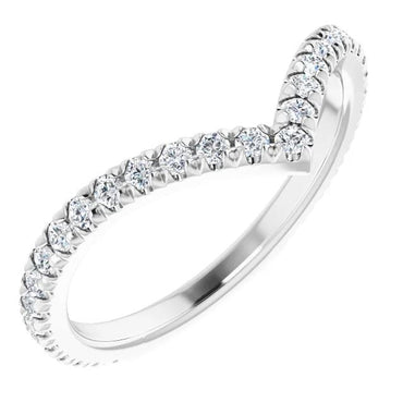 Platinum 0.40 CTW Diamond Contour Band